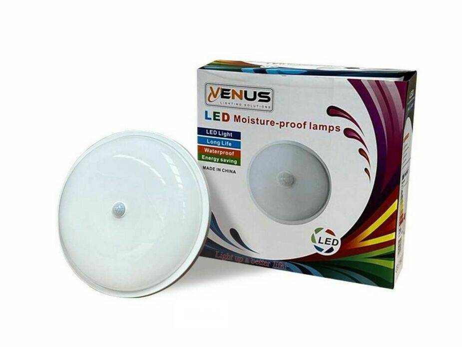 4 x LED Plafondlamp met Sensor – Rond – 20W – 6500K Koud Wit – foto 3 – kavel bij Belga Veilingen