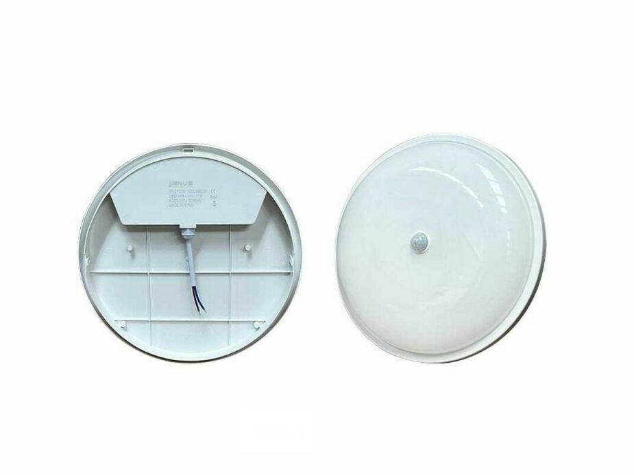 4 x LED Plafondlamp met Sensor – Rond – 20W – 6500K Koud Wit – foto 4 – kavel bij Belga Veilingen