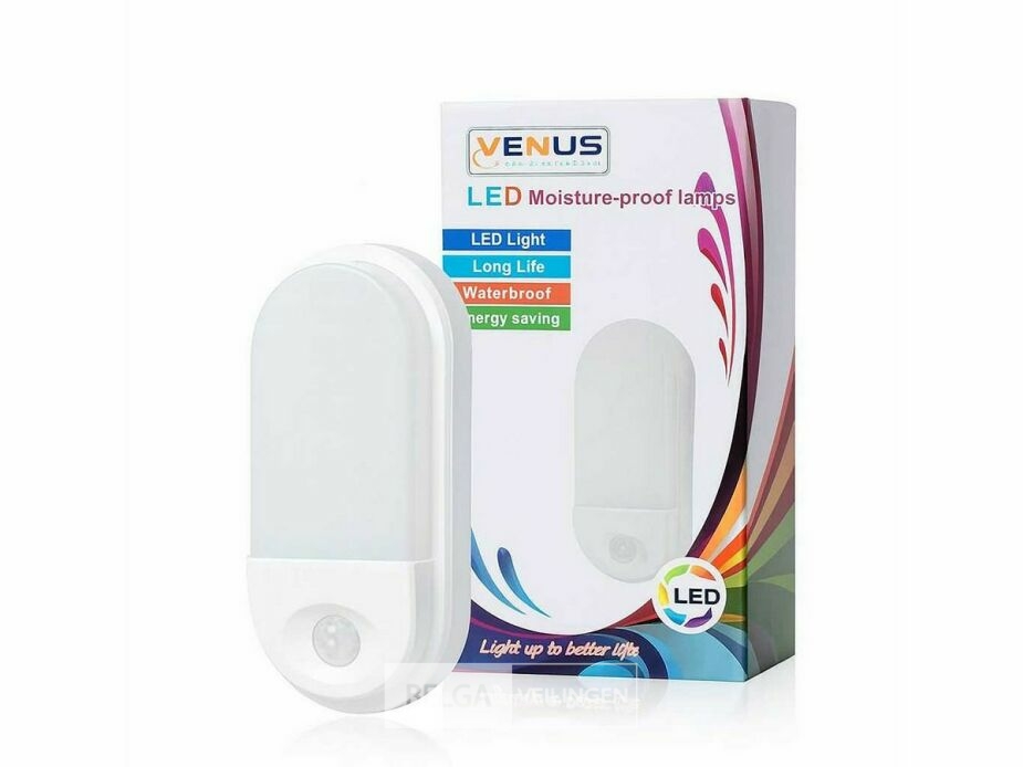 4 x LED Plafondlamp met Sensor – Ovaal – 15W – 6500K Koud Wit – foto 4 – kavel bij Belga Veilingen
