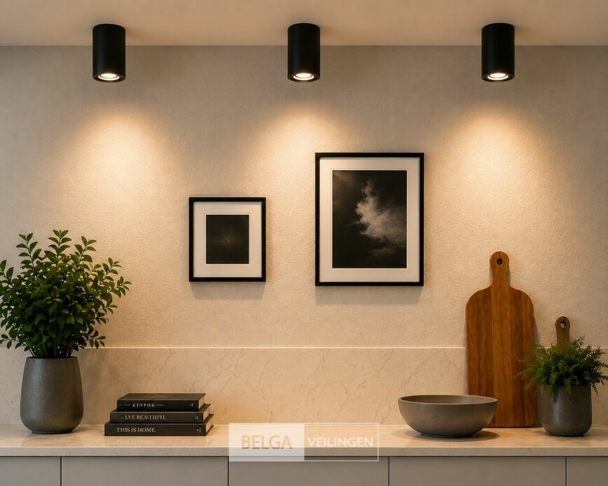 10 x Opbouw Spot Armatuur – GU10 – Zwart – IP20 – FREZYA-R – foto 2 – kavel bij Belga Veilingen