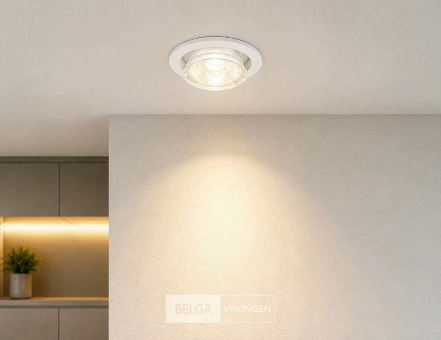 25 x Downlight Fitting – GU10 – Wit – Ø90mm – IP20 – MINT-1 – foto 2 – kavel bij Belga Veilingen