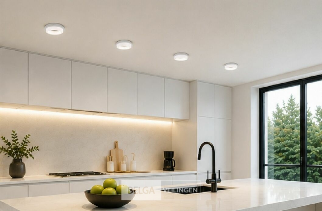25 x Downlight Fitting – GU10 – Wit – Ø70mm – IP20 – KADIFE – foto 2 – kavel bij Belga Veilingen