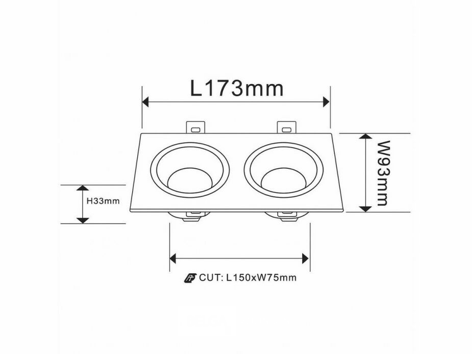 10 x Downlight Fitting – Draaibaar – GU10 – Wit/Zwart – IP20 – EP-2 – foto 5 – kavel bij Belga Veilingen