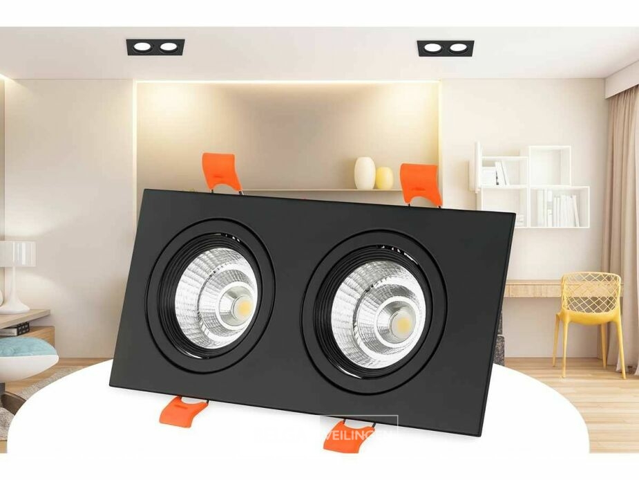 10 x Downlight Fitting – Draaibaar – GU10 – Zwart – IP20 – EP-2 – foto 2 – kavel bij Belga Veilingen