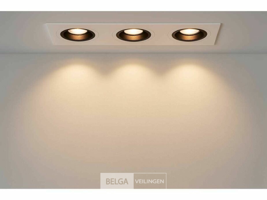 10 x Downlight Fitting – Draaibaar – GU10 – Wit/Zwart – IP20 – EP-3 – foto 2 – kavel bij Belga Veilingen