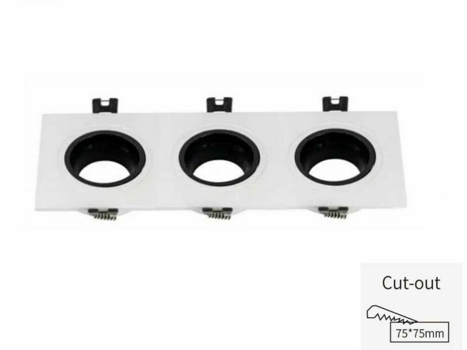 10 x Downlight Fitting – Draaibaar – GU10 – Wit/Zwart – IP20 – EP-3 – foto 3 – kavel bij Belga Veilingen