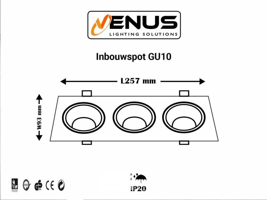10 x Downlight Fitting – Draaibaar – GU10 – Wit/Zwart – IP20 – EP-3 – foto 5 – kavel bij Belga Veilingen
