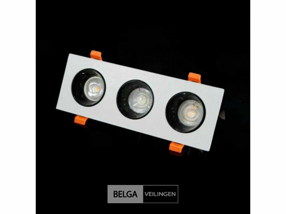10 x Downlight Fitting – Draaibaar – GU10 – Wit/Zwart – IP20 – EP-3 – foto 6 – kavel bij Belga Veilingen