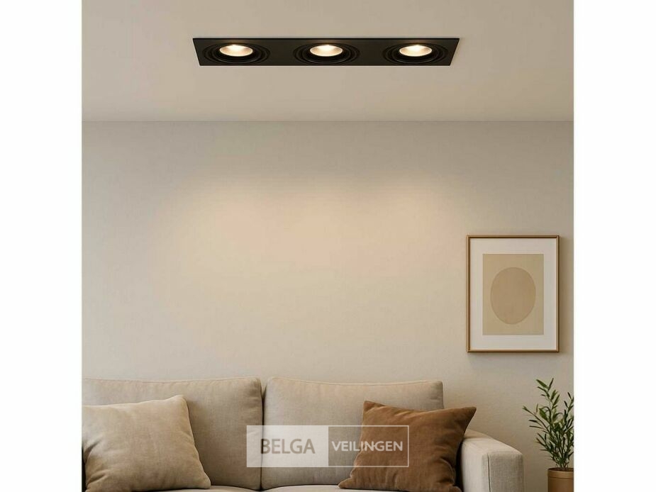 10 x Downlight Fitting – Draaibaar – GU10 – Zwart – IP20 – EP-3 – foto 2 – kavel bij Belga Veilingen