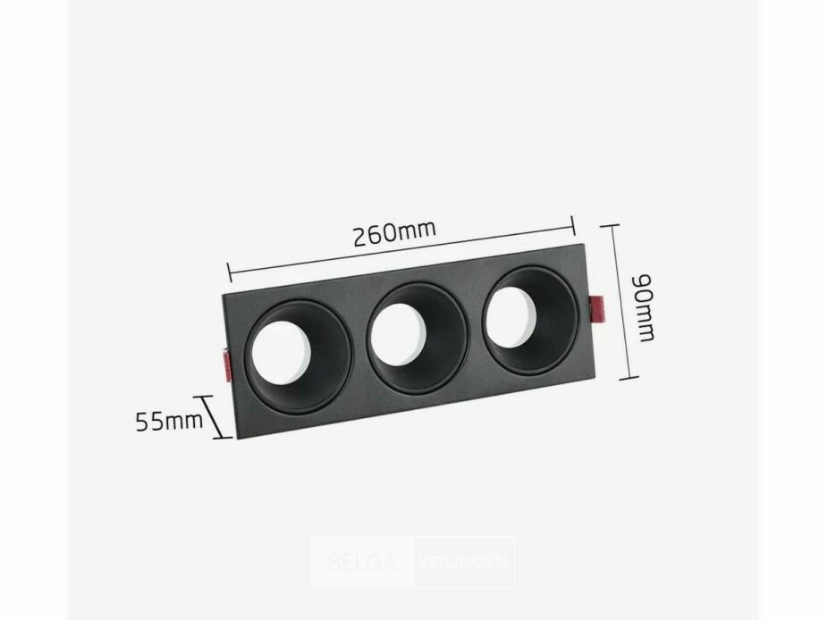 10 x Downlight Fitting – Draaibaar – GU10 – Zwart – IP20 – EP-3 – foto 6 – kavel bij Belga Veilingen
