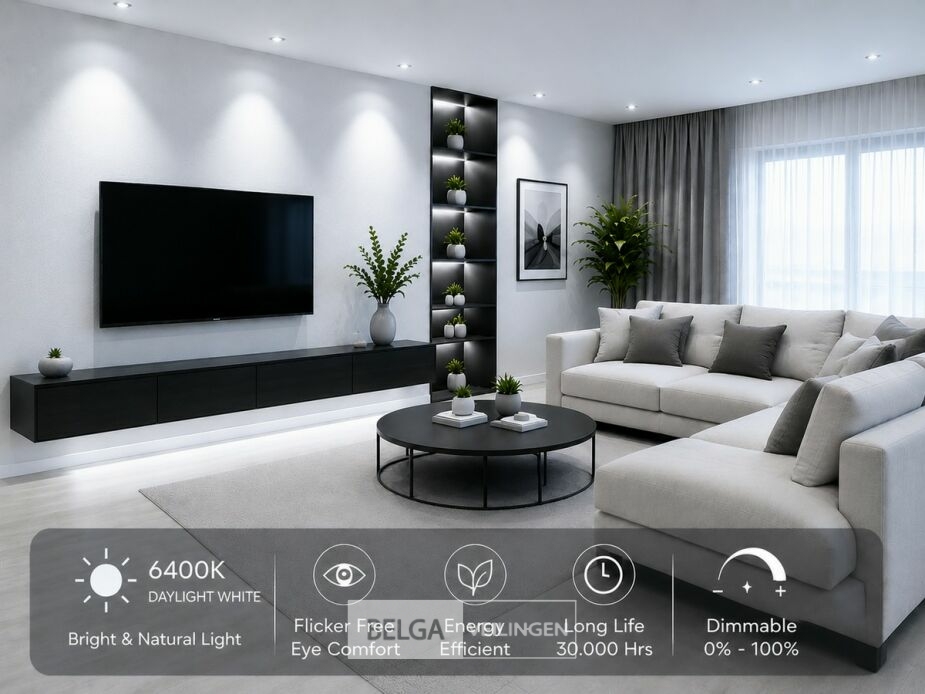 50 x LED Spot GU10 – 6W – Dimbaar – 6400K Koud Wit – IP20 – foto 4 – kavel bij Belga Veilingen