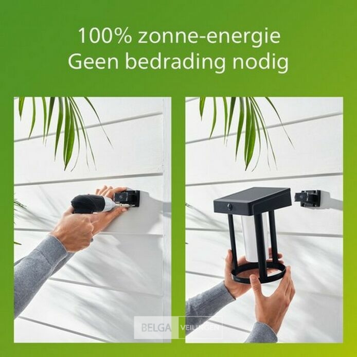 Philips Fyve solar wandlamp - zwart – foto 4 – kavel bij Belga Veilingen, Bree