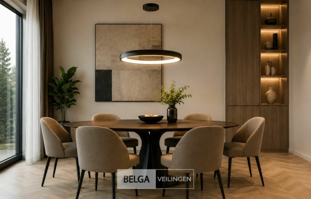 LED Ring Hanglamp 30W – 4000K Neutraal Wit - Zwart – IP20 – ESSENCE-30 – foto 4 – kavel bij Belga Veilingen