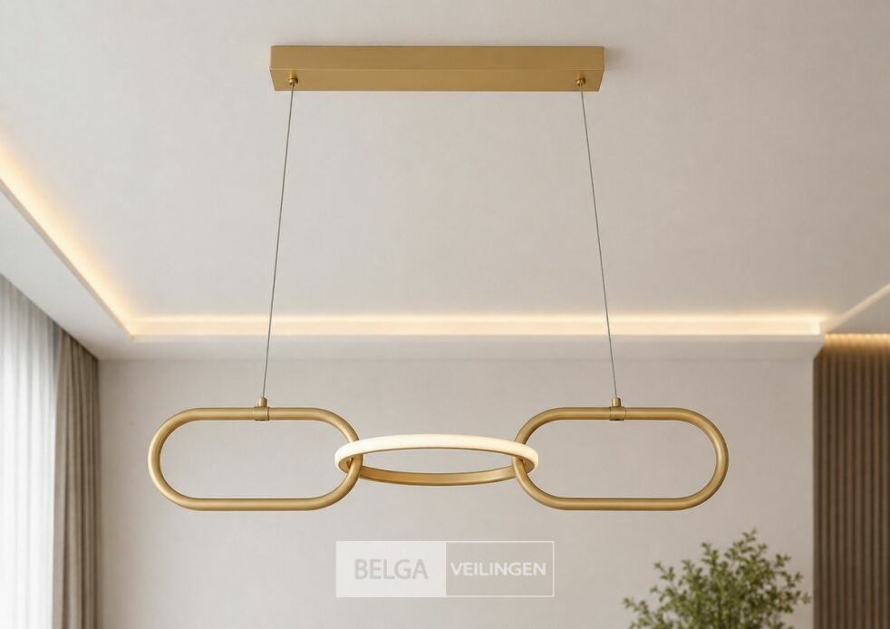 LED Design Hanglamp 20W – 4000K Neutraal Wit - Rose Gold – IP20 – EMPIRE-20 – foto 3 – kavel bij Belga Veilingen