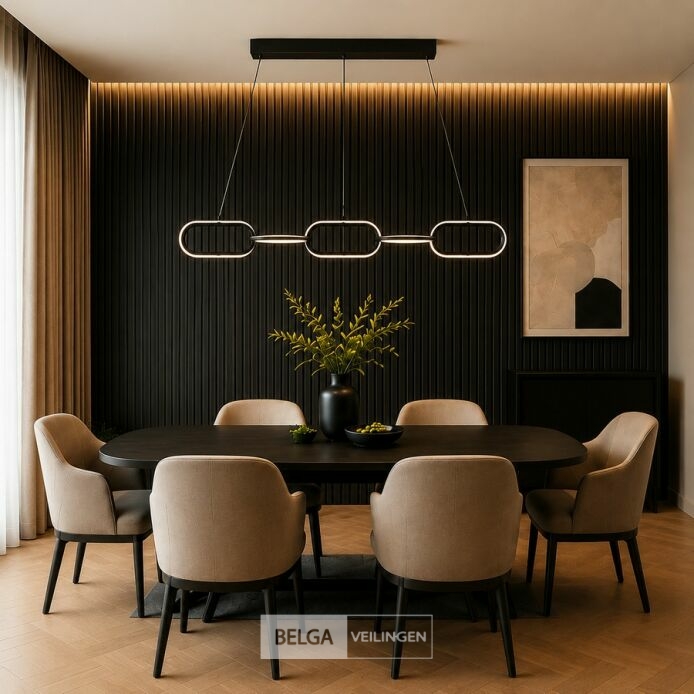 LED Design Hanglamp 36W – 4000K Neutraal Wit - Zwart – IP20 – EMPIRE-36 – foto 2 – kavel bij Belga Veilingen