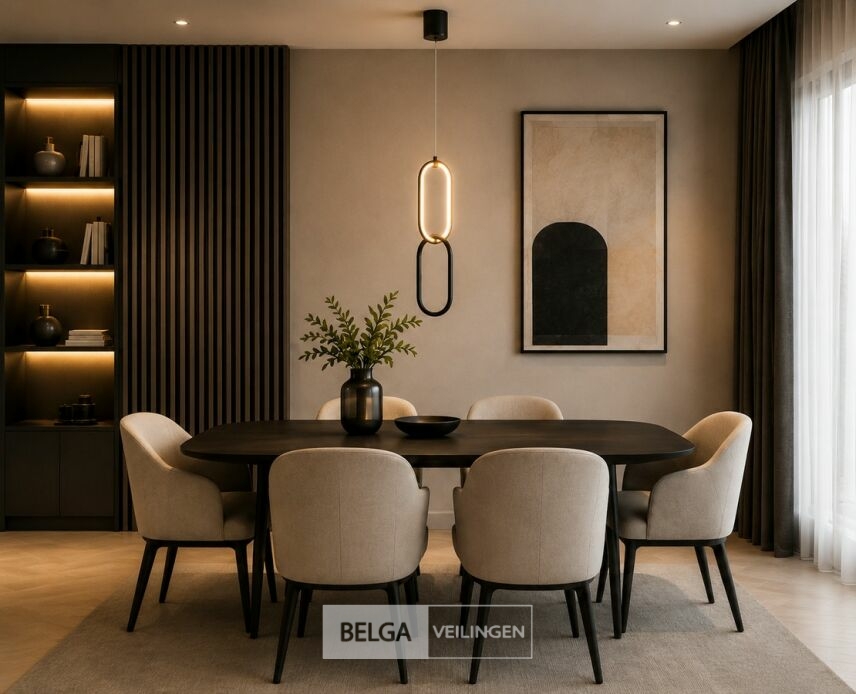 LED Hanglamp 12W – 4000K Neutraal Wit - Zwart – IP20 – SANTANA – foto 2 – kavel bij Belga Veilingen