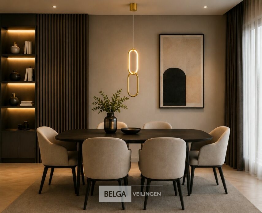 LED Hanglamp 12W – 4000K Neutraal Wit - Goud – IP20 – SANTANA – foto 4 – kavel bij Belga Veilingen