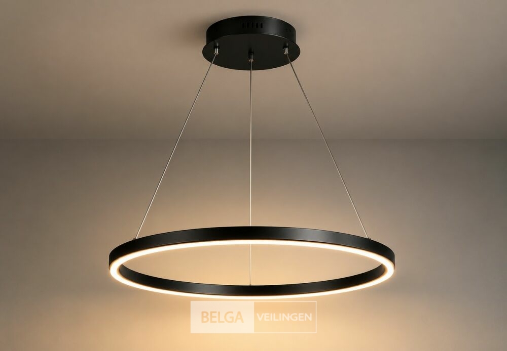 LED Ring Hanglamp 35W – 3CCT Dimbaar - Zwart – IP20 – HARVEY-35 3CCT – foto 3 – kavel bij Belga Veilingen