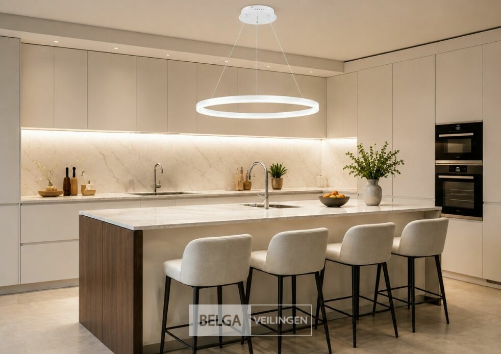 LED Ring Hanglamp 35W – 3CCT Dimbaar - Wit – IP20 – HARVEY-35 3CCT – foto 2 – kavel bij Belga Veilingen