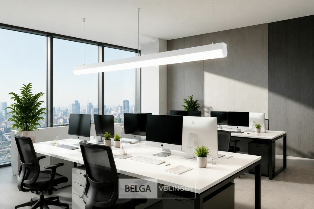 2 x LED Linear Hanglamp 40W – 3CCT Instelbaar - Wit – AVENUE 3CCT – foto 2 – kavel bij Belga Veilingen