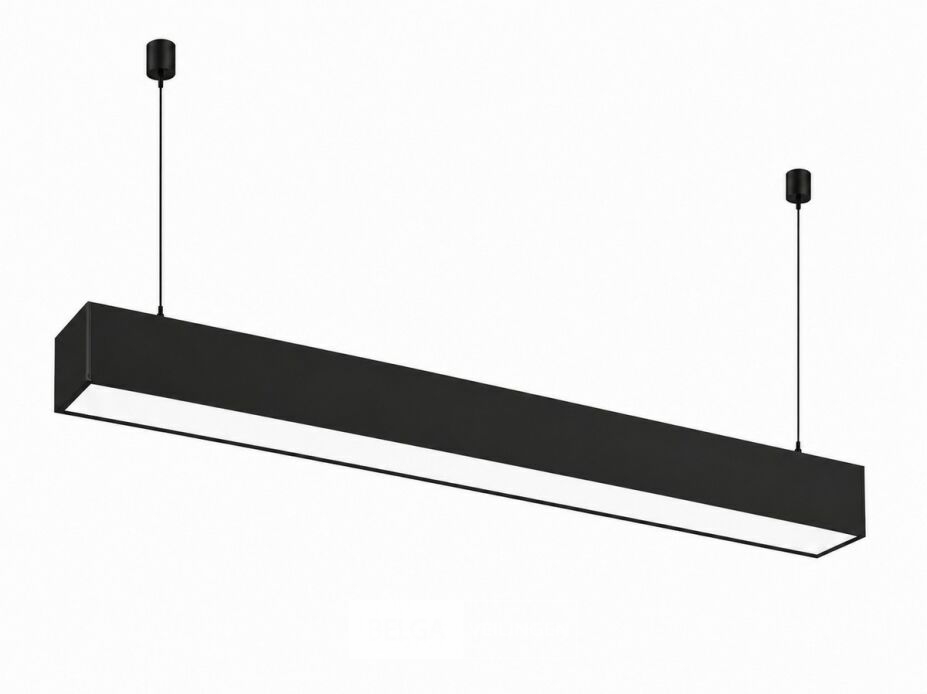 4 x LED Lineaire Hanglamp 60W – 3CCT Instelbaar - Zwart – FORTIS-60 3CCT – foto 3 – kavel bij Belga Veilingen
