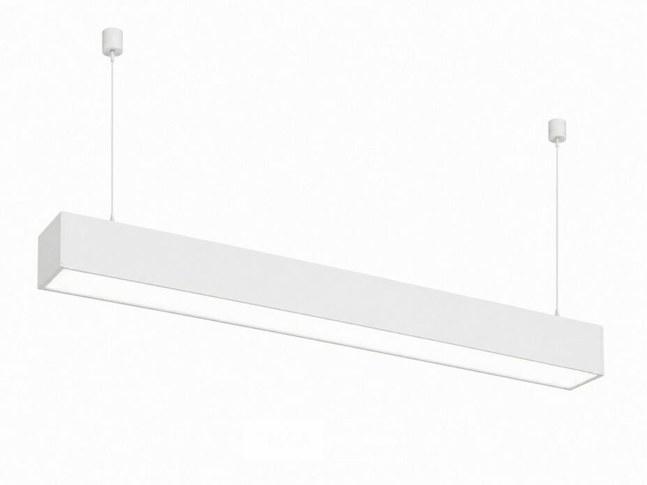 4 x LED Lineaire Hanglamp 60W – 3CCT Instelbaar - Wit – FORTIS-60 3CCT – foto 3 – kavel bij Belga Veilingen