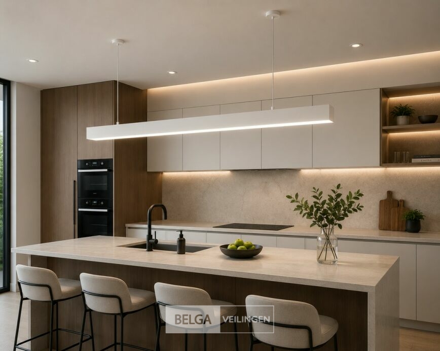 3 x LED Lineaire Hanglamp 40W – 3CCT Instelbaar - Wit – INNOVA3-40 3CCT – foto 4 – kavel bij Belga Veilingen