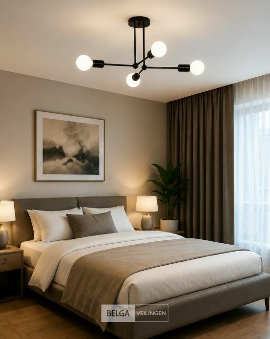LED Hanglamp Max 18W – E27 – Zwart – 520x250mm – IP20 – LORENZO-4 – foto 2 – kavel bij Belga Veilingen