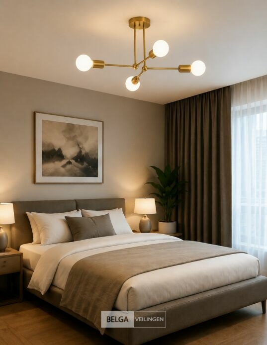 LED Hanglamp Max 18W – E27 – Goud – 520x250mm – IP20 – LORENZO-4 – foto 4 – kavel bij Belga Veilingen