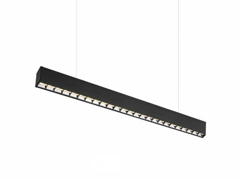 2 x LED Lineaire Hanglamp – 35W – 120cm – IP20 – Zwart – Inclusief Montageset – foto 5 – kavel bij Belga Veilingen