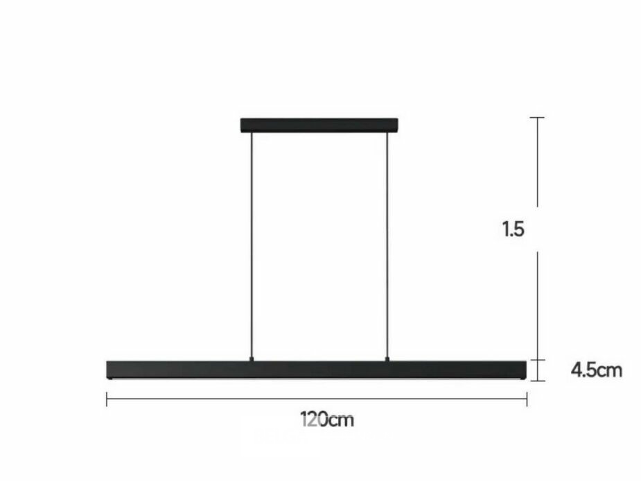 2 x LED Lineaire Hanglamp – 35W – 120cm – IP20 – Zwart – Inclusief Montageset – foto 7 – kavel bij Belga Veilingen