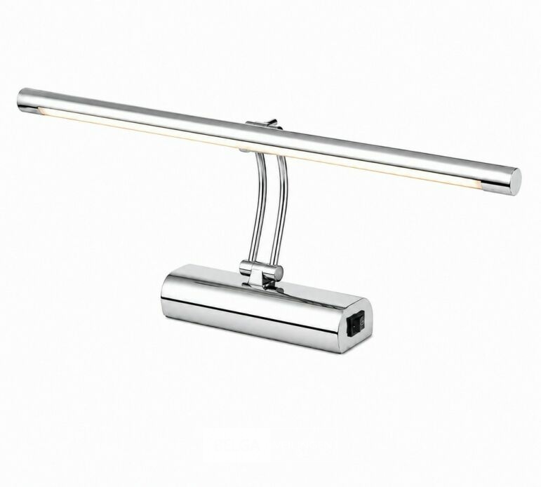 2 x LED Spiegel / Schilderijlamp 8W – 4200K Neutraal Wit - Chroom – IP45 – ANKA-8 – foto 4 – kavel bij Belga Veilingen