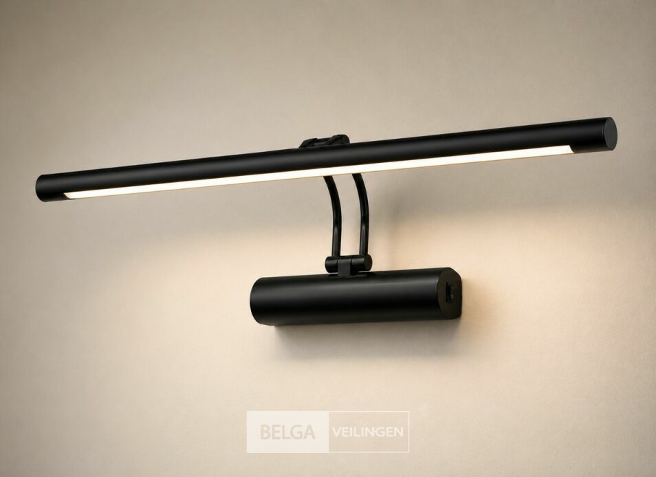 2 x LED Spiegel / Schilderijlamp 12W – 4200K Neutraal Wit - Zwart – IP45 – ANKA-12 – foto 3 – kavel bij Belga Veilingen