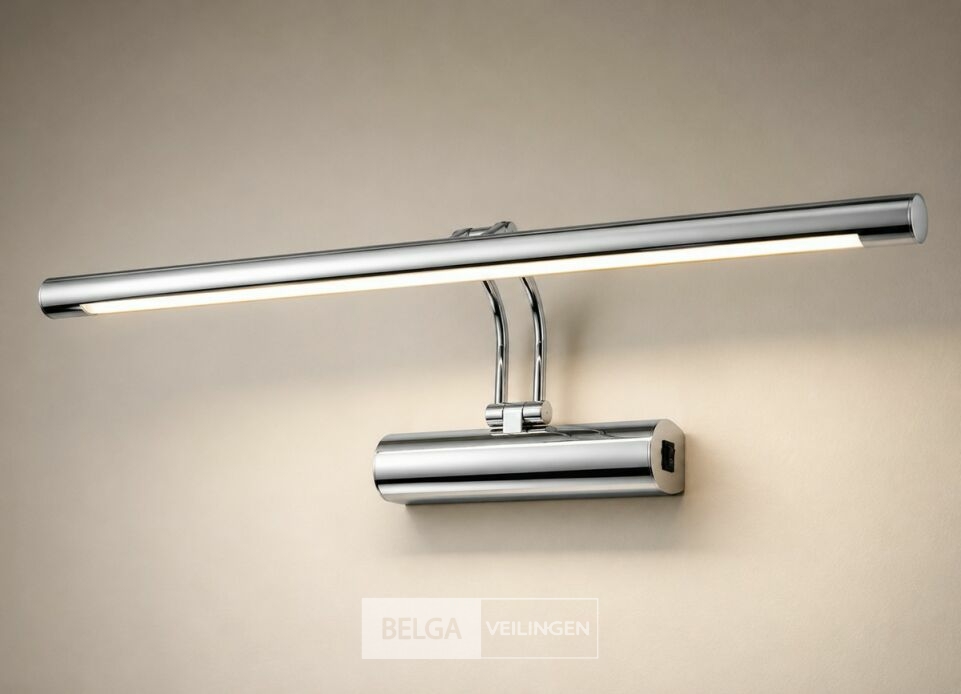 2 x LED Spiegel / Schilderijlamp 12W – 4200K Neutraal Wit - Chroom – IP45 – ANKA-12 – foto 3 – kavel bij Belga Veilingen