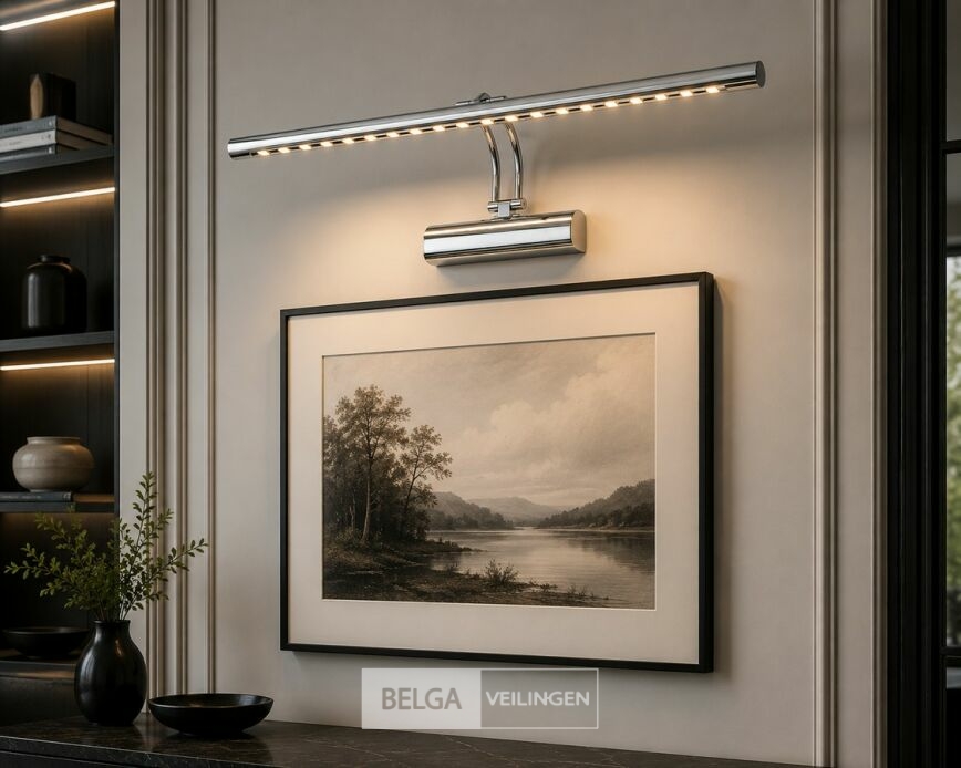 2 x LED Spiegel / Schilderijlamp 6W – 4200K Neutraal Wit - Chroom – IP45 – FLAMINGO-6 – foto 2 – kavel bij Belga Veilingen