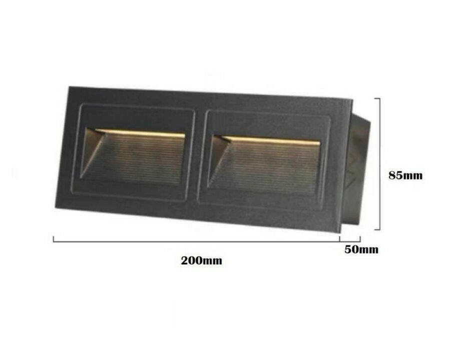 6 x LED Trapverlichting – 3W – 3000K Warm Wit – IP65 – Rechthoekig – LY06 – foto 5 – kavel bij Belga Veilingen