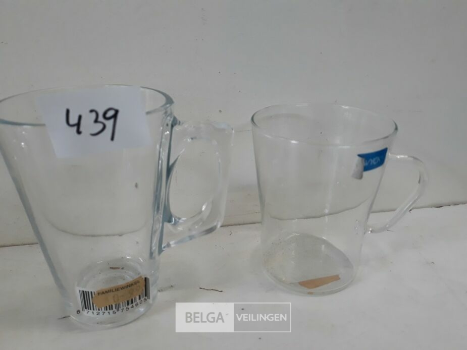 7 x Thee glas 2 assorti – foto 3 – kavel bij Belga Veilingen, Oudsbergen
