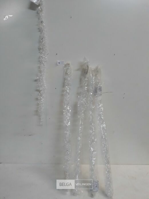 5 x Kralen transparant staaf 60 cm – foto 2 – kavel bij Belga Veilingen, Oudsbergen