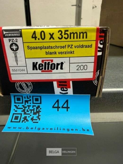 Kelfort spaanplaatschroef 4x35 PZ-2 - voldraad 10x 200st – foto 4 – kavel bij Belga Veilingen, Bree