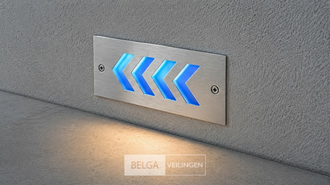 6 x LED Trapverlichting 3W - Blauw – IP54 – BERIL – foto 4 – kavel bij Belga Veilingen