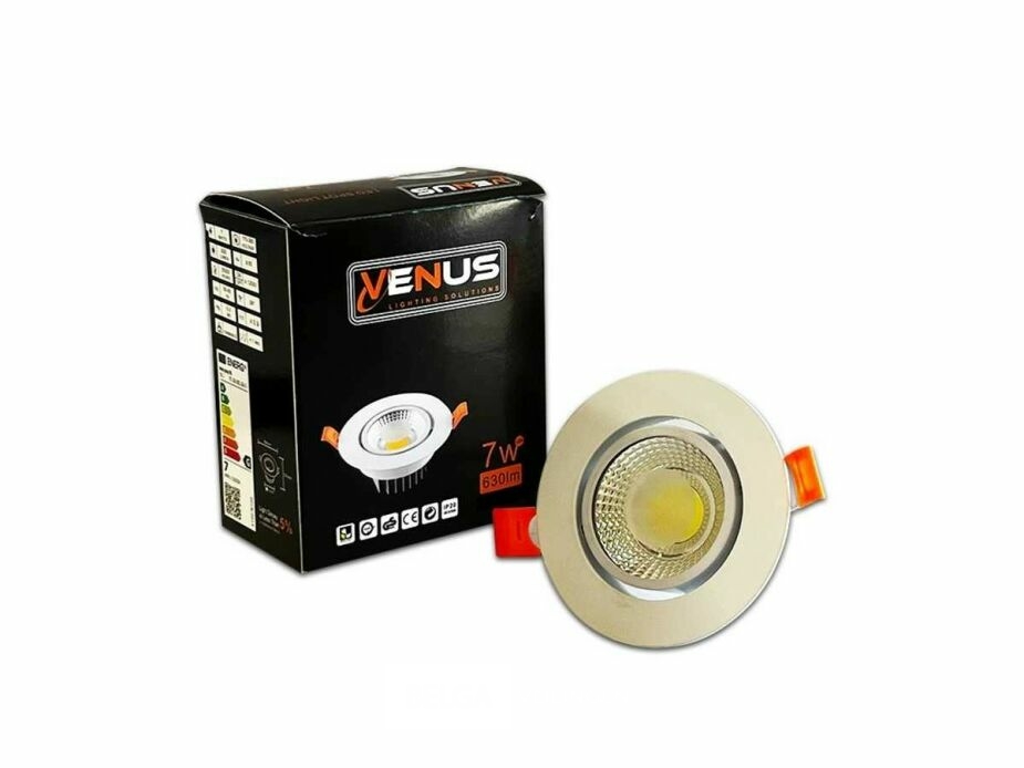 25 x Inbouw LED Downlight – 7W – Draaibaar – 6500K Koud Wit – foto 6 – kavel bij Belga Veilingen