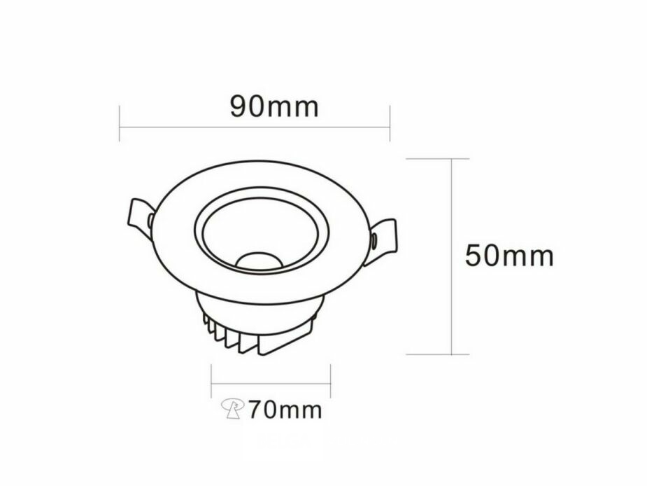25 x Inbouw LED Downlight – 7W – Draaibaar – 6500K Koud Wit – foto 7 – kavel bij Belga Veilingen