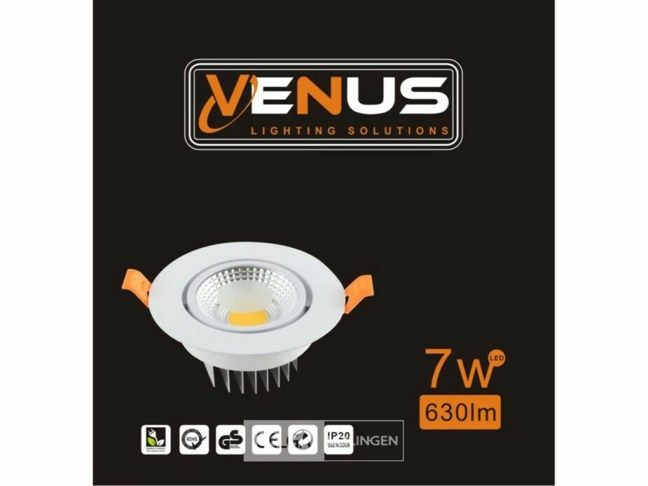 25 x Inbouw LED Downlight – 7W – Draaibaar – 6500K Koud Wit – foto 8 – kavel bij Belga Veilingen