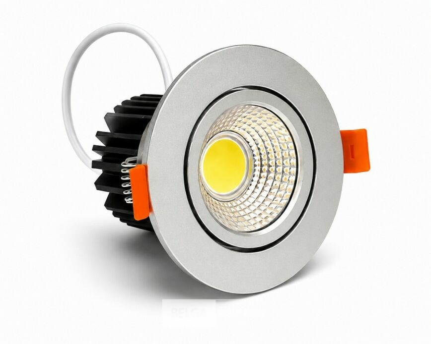 25 x LED Downlight – 7W – Draaibaar – Dimbaar – 3000K warm – Zilver – foto 3 – kavel bij Belga Veilingen