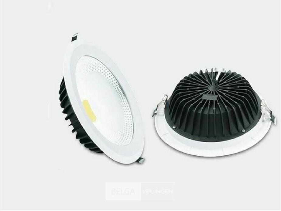 10 x LED Downlight – 30W – 6500K Koud Wit – COB – IP20 – foto 3 – kavel bij Belga Veilingen