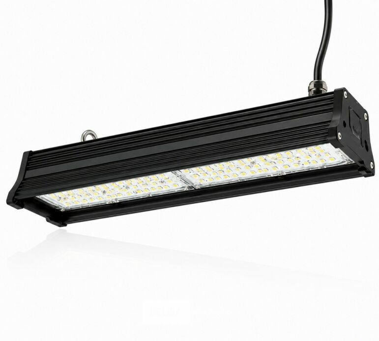 6 x LED Industriële Hanglamp 100W – 6400K Koud Wit - Zwart – IP20 – PYRAMID-100 – foto 3 – kavel bij Belga Veilingen