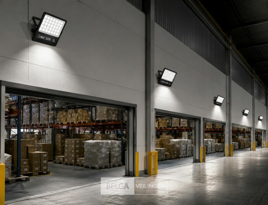 2 x LED Floodlight 600W – 6400K Koud Wit - Zwart – IP65 – BORNEO-600 – foto 2 – kavel bij Belga Veilingen