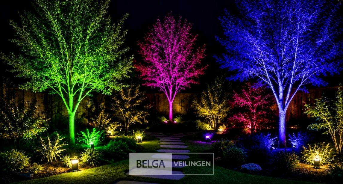 4 x RGB LED Floodlight 100W - Zwart – IP65 – REMIX-100 – foto 4 – kavel bij Belga Veilingen