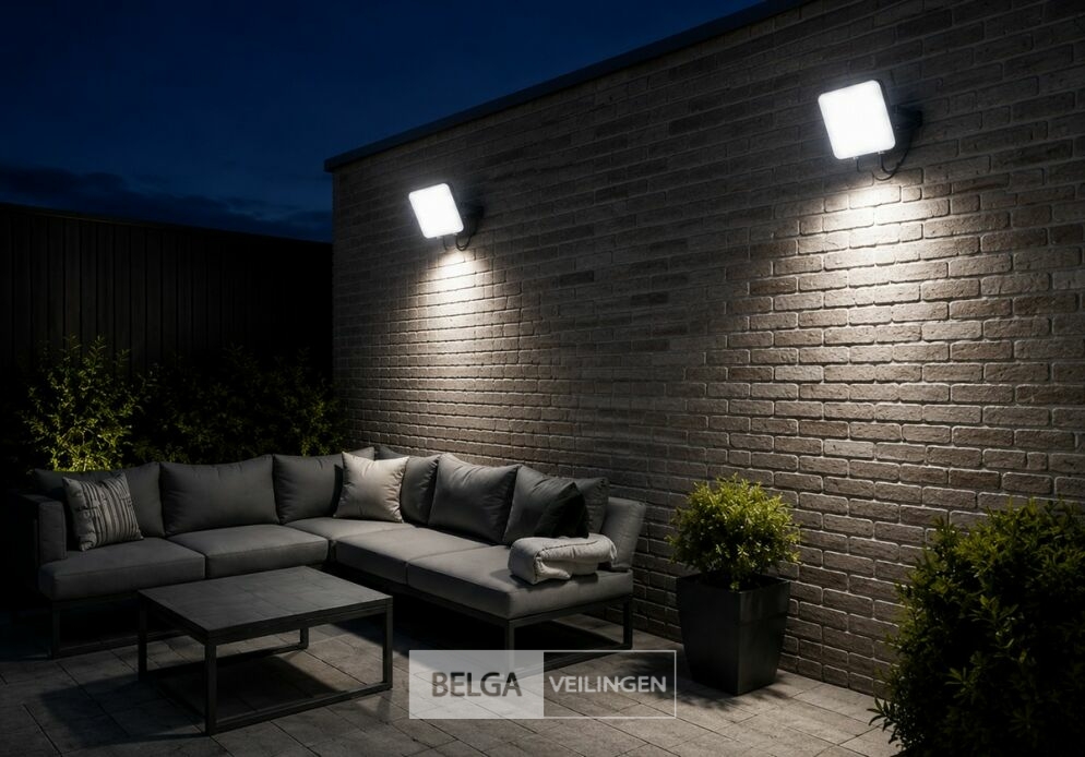 10 x LED Frameless Floodlight 50W – 6400K Koud Wit – IP66 – PEGASUS-50 – foto 2 – kavel bij Belga Veilingen