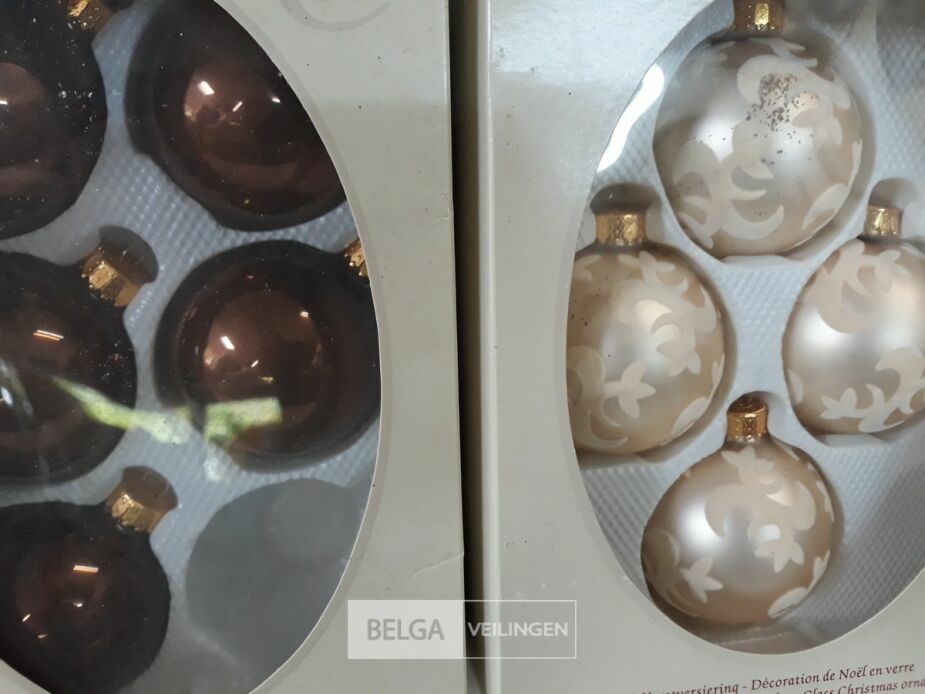 2 x Kerstballen glas mix – foto 3 – kavel bij Belga Veilingen, Oudsbergen